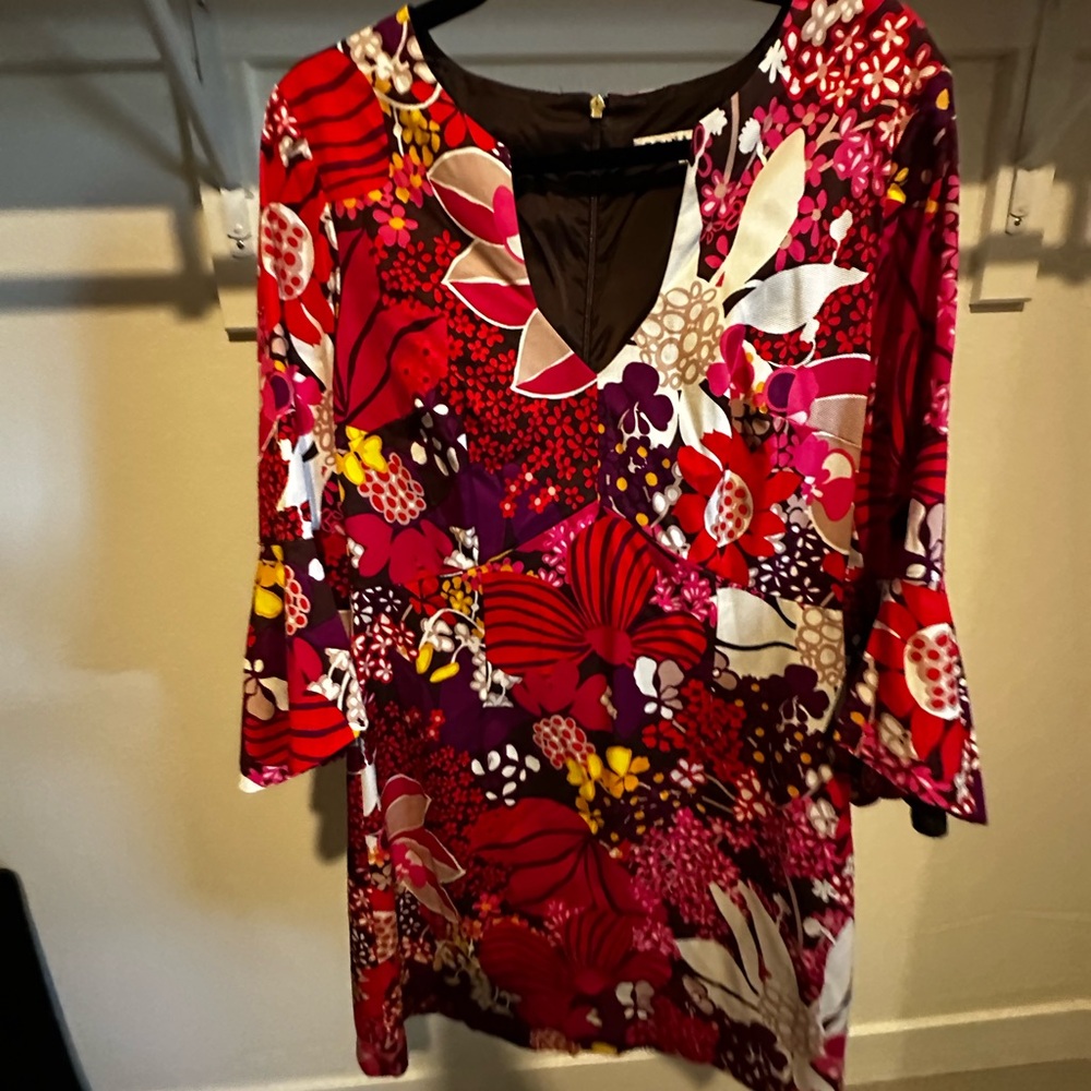 Trina Turk Floral Blouse - Red, Pink, Purple